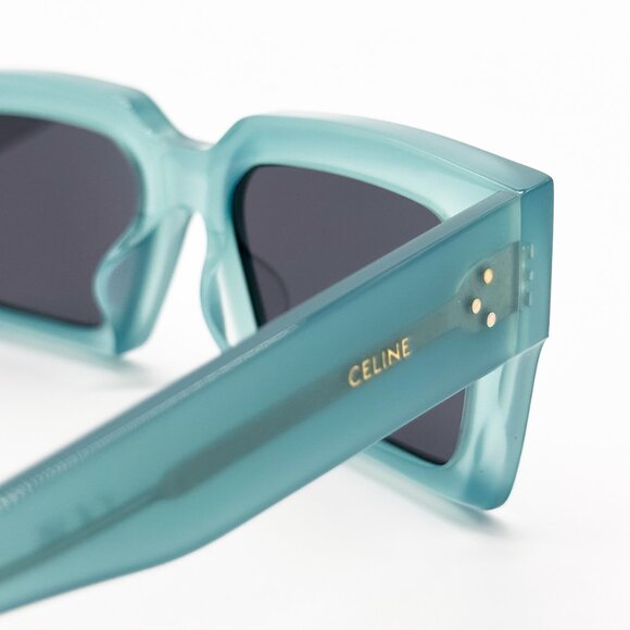 NEW CELINE CL40280U 93A WOMEN SHINY LIME TRANSPARENT SUNGLASSES CELINE - Picture 9 of 14